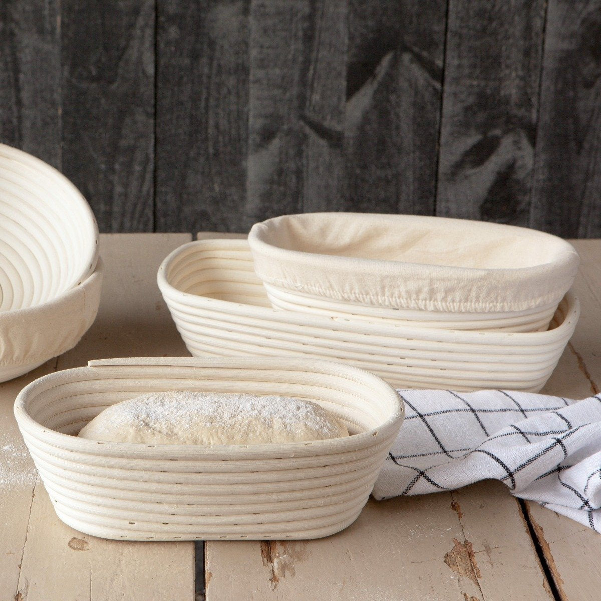 Now Designs by Danica Natural Banneton Bread Proofing Basket 13'' Rectangle, L13 x W5.5